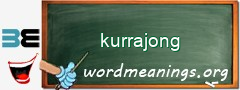 WordMeaning blackboard for kurrajong